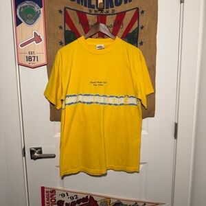 Vintage 90s Hard Rock Cafe Key West Yellow Tie-Dye T-Shirt (M)